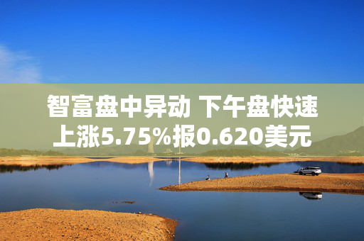 智富盘中异动 下午盘快速上涨5.75%报0.620美元