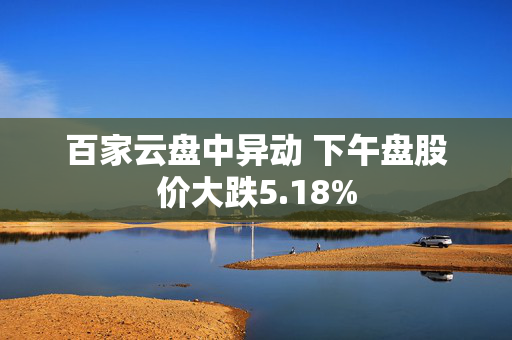 百家云盘中异动 下午盘股价大跌5.18%