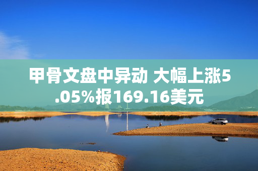 甲骨文盘中异动 大幅上涨5.05%报169.16美元