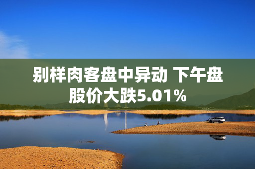 别样肉客盘中异动 下午盘股价大跌5.01%