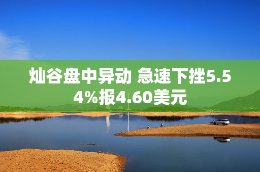 灿谷盘中异动 急速下挫5.54%报4.60美元