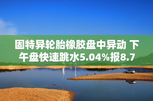 固特异轮胎橡胶盘中异动 下午盘快速跳水5.04%报8.77美元