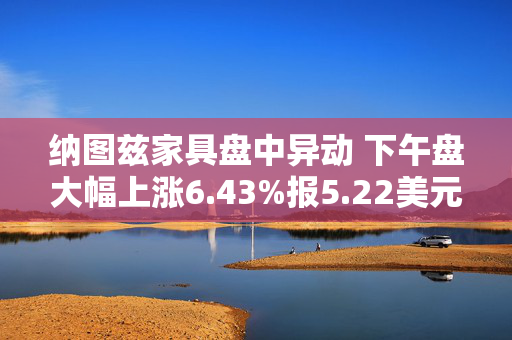 纳图兹家具盘中异动 下午盘大幅上涨6.43%报5.22美元