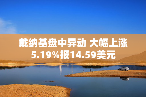 戴纳基盘中异动 大幅上涨5.19%报14.59美元