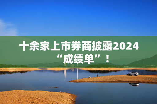 十余家上市券商披露2024“成绩单”！