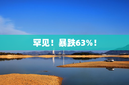 罕见！暴跌63%！