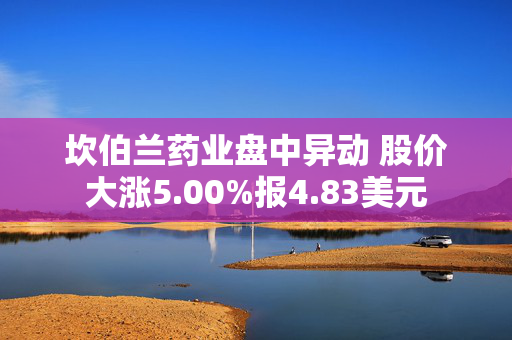 坎伯兰药业盘中异动 股价大涨5.00%报4.83美元