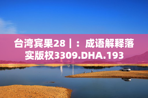 台湾宾果28｜：成语解释落实版权3309.DHA.193