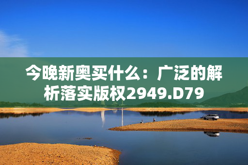 今晚新奥买什么：广泛的解析落实版权2949.D79