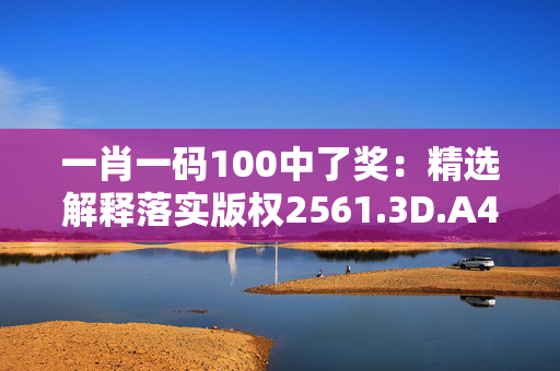 一肖一码100中了奖：精选解释落实版权2561.3D.A479