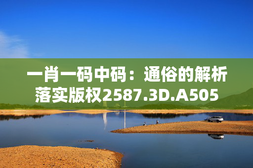 一肖一码中码：通俗的解析落实版权2587.3D.A505