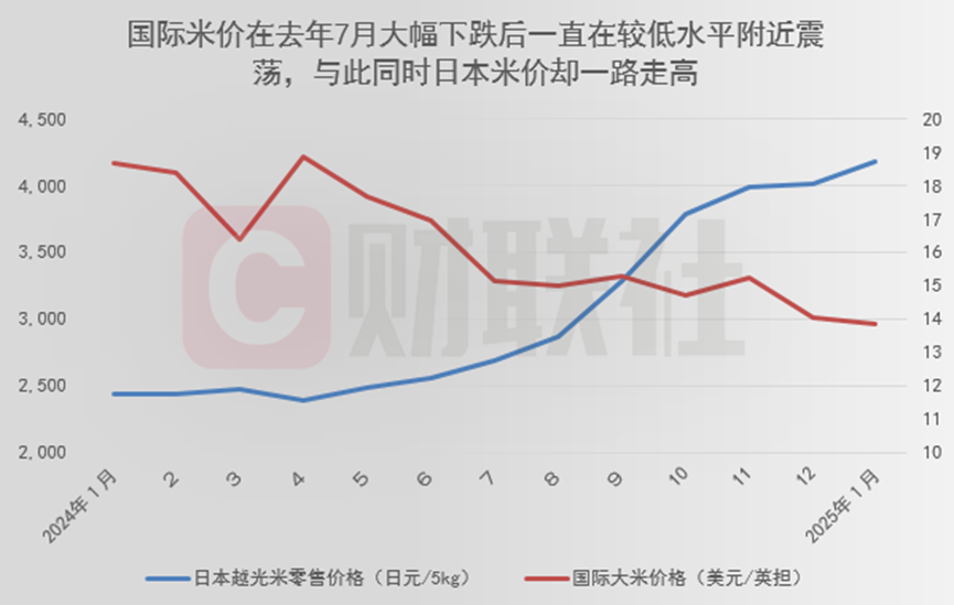 日本又成“异类”！1月大米价格同比暴涨超过80%